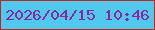 文字の大きさ：4、枠の色：c4251b、背景の色：51c9ef、文字の色：89299e 無料ブログパーツのブログ時計