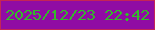 文字の大きさ：3、枠の色：c42556、背景の色：900ca4、文字の色：34b92a 無料ブログパーツのブログ時計