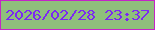 文字の大きさ：4、枠の色：c425c7、背景の色：8fbf7c、文字の色：7b27f3 無料ブログパーツのブログ時計