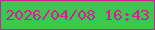 文字の大きさ：3、枠の色：c4268f、背景の色：39c952、文字の色：e21997 無料ブログパーツのブログ時計