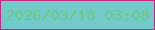 文字の大きさ：5、枠の色：c4277d、背景の色：71cbcb、文字の色：75c882 無料ブログパーツのブログ時計
