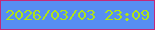 文字の大きさ：5、枠の色：c4297a、背景の色：578ef3、文字の色：aee318 無料ブログパーツのブログ時計