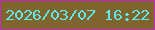 文字の大きさ：5、枠の色：c429bd、背景の色：7e652e、文字の色：61e9ec 無料ブログパーツのブログ時計