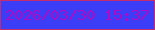 文字の大きさ：5、枠の色：c42c70、背景の色：3c3ef7、文字の色：ae09c7 無料ブログパーツのブログ時計