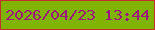 文字の大きさ：3、枠の色：c42f2d、背景の色：81b402、文字の色：9a167e 無料ブログパーツのブログ時計
