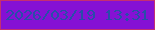 文字の大きさ：2、枠の色：c42f71、背景の色：8511d4、文字の色：294da9 無料ブログパーツのブログ時計