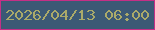 文字の大きさ：2、枠の色：c42f86、背景の色：3b5975、文字の色：aaaa6a 無料ブログパーツのブログ時計