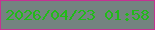 文字の大きさ：5、枠の色：c43292、背景の色：748380、文字の色：21bb19 無料ブログパーツのブログ時計