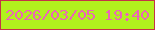文字の大きさ：1、枠の色：c43446、背景の色：b1f11d、文字の色：ec64b8 無料ブログパーツのブログ時計