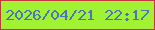 文字の大きさ：3、枠の色：c43740、背景の色：a2f234、文字の色：4f72bc 無料ブログパーツのブログ時計