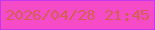 文字の大きさ：3、枠の色：c437ee、背景の色：f54bc6、文字の色：d25f53 無料ブログパーツのブログ時計