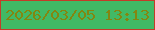 文字の大きさ：1、枠の色：c43b28、背景の色：41b965、文字の色：838611 無料ブログパーツのブログ時計
