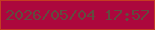 文字の大きさ：1、枠の色：c43c22、背景の色：ac073d、文字の色：614c3f 無料ブログパーツのブログ時計