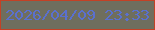 文字の大きさ：5、枠の色：c44125、背景の色：6f6e5e、文字の色：5a70ce 無料ブログパーツのブログ時計