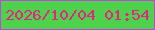 文字の大きさ：2、枠の色：c442df、背景の色：4ed14b、文字の色：e52288 無料ブログパーツのブログ時計