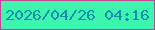 文字の大きさ：3、枠の色：c4449b、背景の色：3df6ad、文字の色：1d8ab2 無料ブログパーツのブログ時計