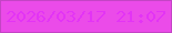 文字の大きさ：3、枠の色：c444c5、背景の色：eb4be9、文字の色：e334f5 無料ブログパーツのブログ時計