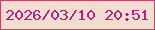 文字の大きさ：3、枠の色：c44667、背景の色：f3ddce、文字の色：af238b 無料ブログパーツのブログ時計