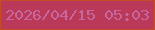 文字の大きさ：1、枠の色：c44b26、背景の色：ba3858、文字の色：c8679d 無料ブログパーツのブログ時計