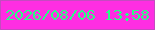 文字の大きさ：2、枠の色：c44bc0、背景の色：fe2ee2、文字の色：28fe85 無料ブログパーツのブログ時計