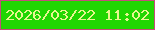 文字の大きさ：1、枠の色：c44c7b、背景の色：20d602、文字の色：e7f68e 無料ブログパーツのブログ時計