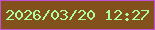 文字の大きさ：3、枠の色：c44ed4、背景の色：83511b、文字の色：afff9f 無料ブログパーツのブログ時計