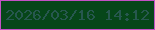 文字の大きさ：5、枠の色：c451c5、背景の色：064619、文字の色：27574f 無料ブログパーツのブログ時計