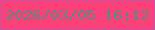 文字の大きさ：4、枠の色：c452a5、背景の色：fc4078、文字の色：5a8980 無料ブログパーツのブログ時計