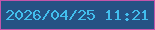 文字の大きさ：2、枠の色：c455aa、背景の色：255284、文字の色：42beee 無料ブログパーツのブログ時計