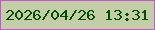 文字の大きさ：3、枠の色：c456d3、背景の色：c3cea7、文字の色：044e08 無料ブログパーツのブログ時計