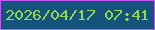 文字の大きさ：5、枠の色：c457f3、背景の色：13537c、文字の色：93d853 無料ブログパーツのブログ時計