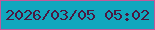 文字の大きさ：4、枠の色：c45899、背景の色：11a7be、文字の色：4b1840 無料ブログパーツのブログ時計