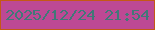 文字の大きさ：3、枠の色：c45915、背景の色：bd4994、文字の色：417878 無料ブログパーツのブログ時計