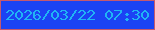 文字の大きさ：5、枠の色：c4596f、背景の色：1b43f4、文字の色：20b4f4 無料ブログパーツのブログ時計