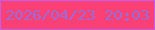 文字の大きさ：1、枠の色：c45cec、背景の色：fb4075、文字の色：9d6ad7 無料ブログパーツのブログ時計