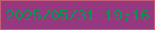 文字の大きさ：2、枠の色：c45d76、背景の色：953880、文字の色：049848 無料ブログパーツのブログ時計