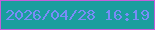 文字の大きさ：2、枠の色：c45fda、背景の色：1a9e9e、文字の色：798cf7 無料ブログパーツのブログ時計
