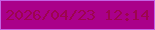 文字の大きさ：3、枠の色：c462e4、背景の色：aa008a、文字の色：9d054f 無料ブログパーツのブログ時計