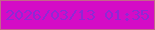 文字の大きさ：1、枠の色：c4658a、背景の色：d40cc6、文字の色：8f29d4 無料ブログパーツのブログ時計