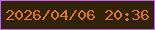 文字の大きさ：2、枠の色：c465f3、背景の色：302308、文字の色：dd7430 無料ブログパーツのブログ時計