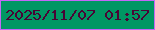文字の大きさ：2、枠の色：c467f7、背景の色：009763、文字の色：490435 無料ブログパーツのブログ時計