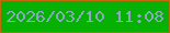 文字の大きさ：2、枠の色：c4690b、背景の色：06b103、文字の色：87aac1 無料ブログパーツのブログ時計