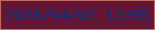 文字の大きさ：2、枠の色：c46a5e、背景の色：641635、文字の色：053280 無料ブログパーツのブログ時計