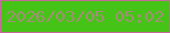文字の大きさ：4、枠の色：c46a99、背景の色：46c317、文字の色：a28f76 無料ブログパーツのブログ時計