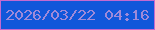 文字の大きさ：1、枠の色：c46ad0、背景の色：1157da、文字の色：9e8ad9 無料ブログパーツのブログ時計