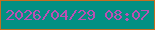 文字の大きさ：2、枠の色：c46e20、背景の色：029083、文字の色：ba50b4 無料ブログパーツのブログ時計