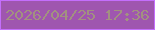 文字の大きさ：1、枠の色：c46efc、背景の色：9f56af、文字の色：a29180 無料ブログパーツのブログ時計