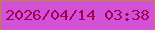 文字の大きさ：4、枠の色：c47180、背景の色：d351d4、文字の色：9d0457 無料ブログパーツのブログ時計