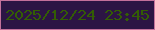 文字の大きさ：1、枠の色：c4719b、背景の色：2c1544、文字の色：335d04 無料ブログパーツのブログ時計