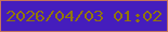文字の大きさ：4、枠の色：c4735c、背景の色：451dbd、文字の色：927603 無料ブログパーツのブログ時計
